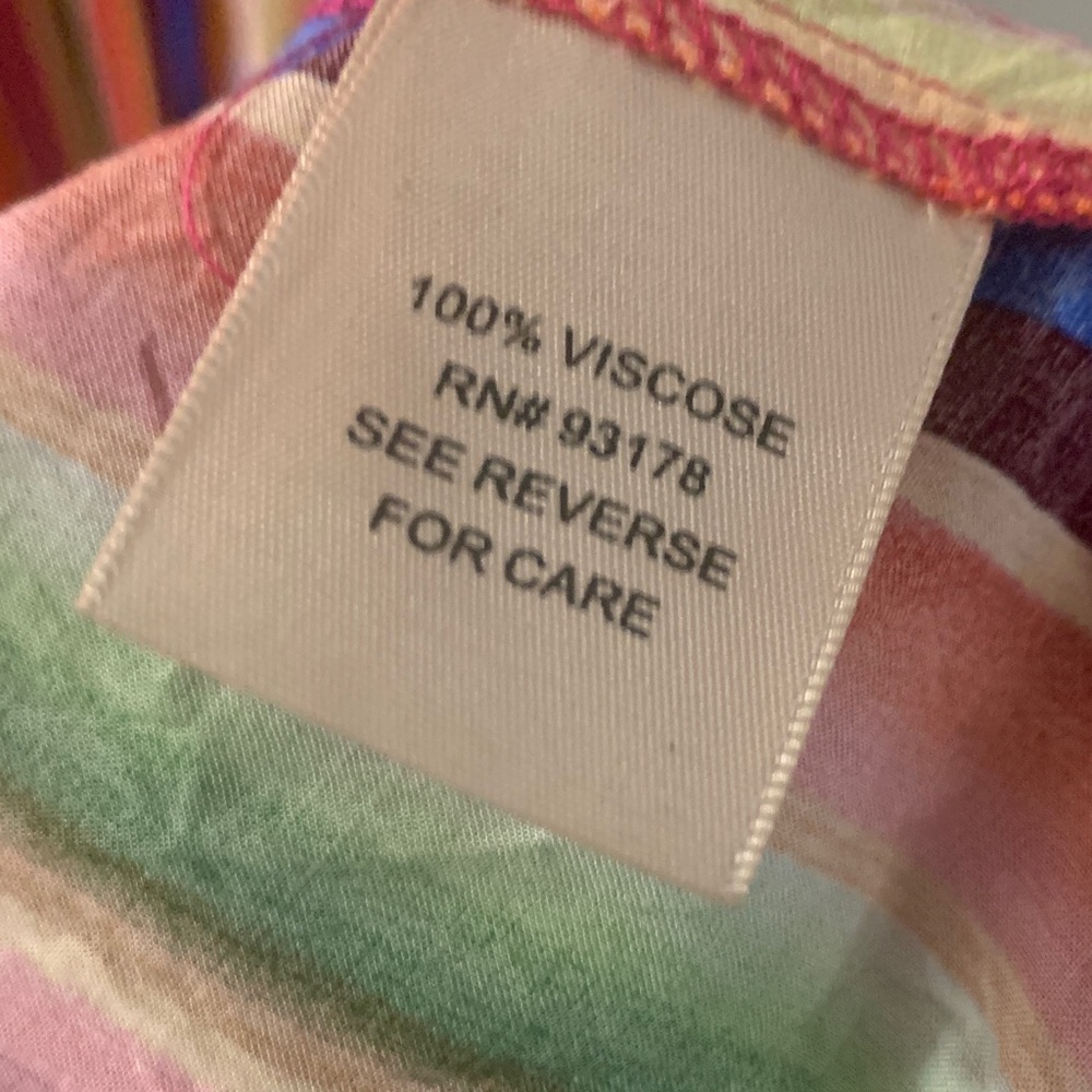 Philosophy Rainbow Striped Maxi shirt Dress size 10 - Picture 5 of 7